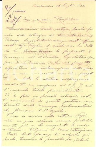 1926 montevideo luigi - luigi, andreoni