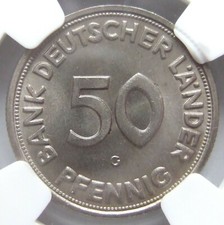 Moneta 50 Pfennig 1950 G Banca