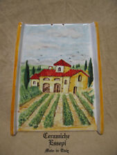 Tegola embrice ceramica appendere paesaggio toscano + OMAGGIO pottery roof tile