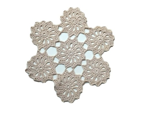 Round cotton crochet knit - round,