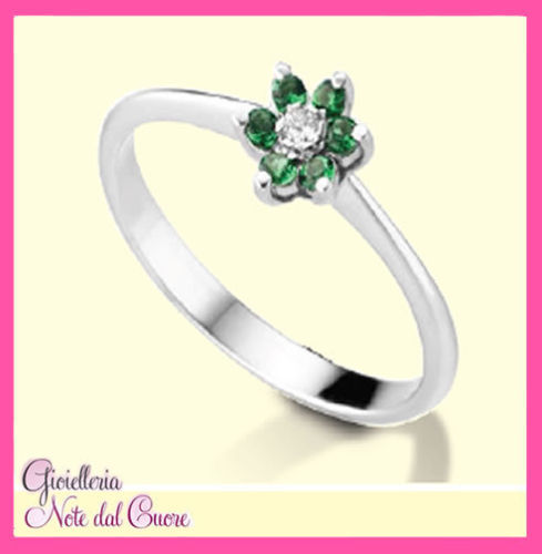 Anello oro bianco 18k - oro,