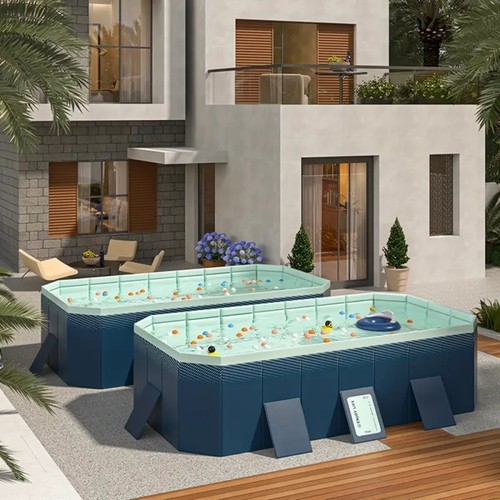 Piscina pieghevole pvc - pieghevole, blu