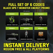 ⚡ INSTANT⚡ Call of Duty BO7 Monster Energy 6 codici TUTTE le skin ricompense Black Ops 7