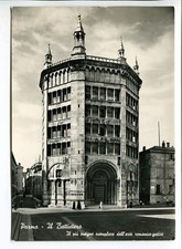 1957 Parma Battistero DEST. Firenze FG B/N VG ANIMATA bici