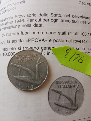 Moneta lire del 1976 - 10, 2
