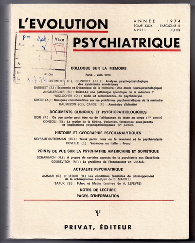 Evoluzione psichiatrica 1974 - psichiatrica,