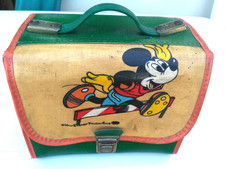 WALT DISNEY GADGET TOPOLINO CESTINO PORTAPRANZO SCUOLA ASILO 1972 CIRCA RARO