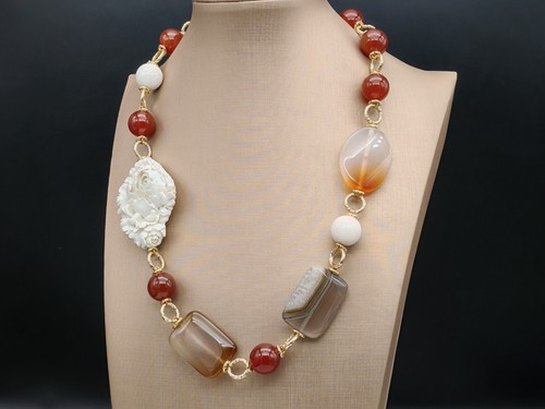 Collana donna corniola - , agata