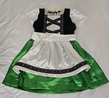 Green and white german girl - white,