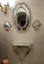Set Consolle+Specchio Veneziano+ Candelabri