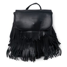 Zainetto donna nero con frange