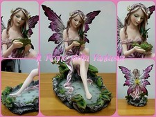 FAIRY HADAS ELFEN FEES FATA FATINA SU LAGHETTO CON COLIBRI' NO LES ALPES