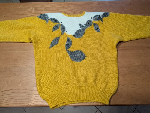 Maglione vintage giallo senape - maglione,