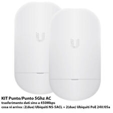 Ubiquiti NanoStation KIT Punto/Punto 5AC loco 5Ghz AC = 2x NS-5ACL + 2x PoE 24W
