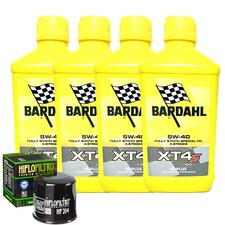 Tagliando Olio Bardahl XT4S 5W40 Per Yamaha XVS 1300 A Midnight Star 2011>2013