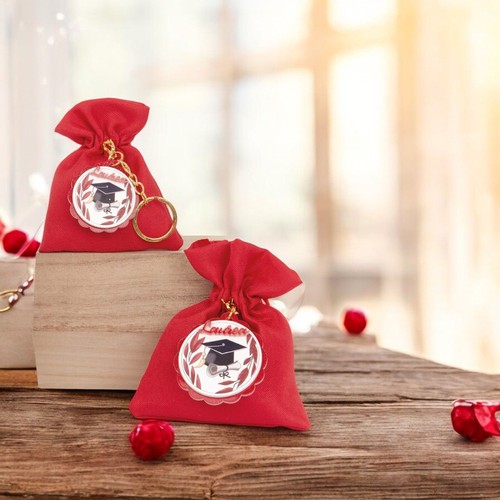 Sacchetto portaconfetti rosso - sacchetto,