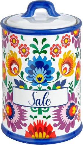 Barattolo sale decorato - barattolo,