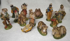 Set Natività Italiana 12 Pezzi Vintage Italia Giuseppe Maria Gesù Saggi