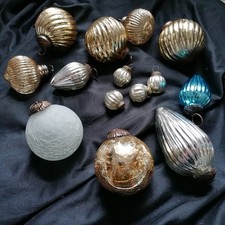 14 vecchie palline di Natale stile Biedermeier
