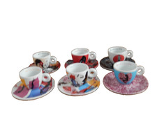 Illy AMICI COLLECTION Pedro Almodovar 2007. 6 tazze complete RARITÀ NUOVE