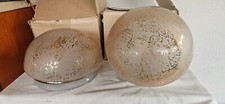 PLAFONIERE COPPIA LAMPADE VINTAGE NUOVE IN VETRO ARREDO DA PARETE