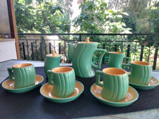 SERVIZIO CAFFE'  X 4 - in CERAMICA - Naj- Oleari - vintage - anni 80