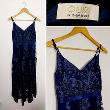 Abito midi Quiz blu navy con