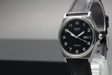 Orologio Uomo Vintage 1983 N MINT Seiko Chronos 8123-6120 Quadrante Nero Quar...