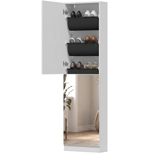 Homcom scarpiera specchio - homcom, a