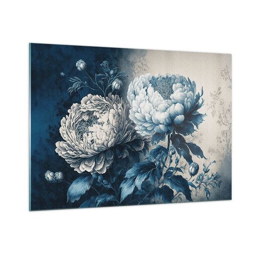 Quadro vetro 100x70cm fiori - quadro, su