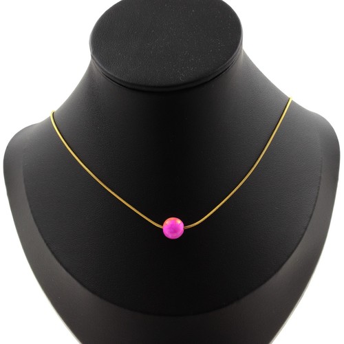 Collana perla diaspro rosa - 1,