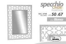 SPECCHIO DA PARETE RETTANGOLARE CORNICE BIANCA SPECCHIERA CLASSICO MODERNO 67*50