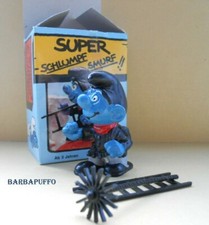SUPERPUFFI SMURFS da BARBAPUFFO 40202 PUFFO SPAZZACAMINO CHIMNEY SWEEP SMURF MIB
