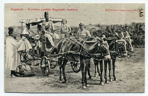Cartolina coloniale saganeiti - cartolina,