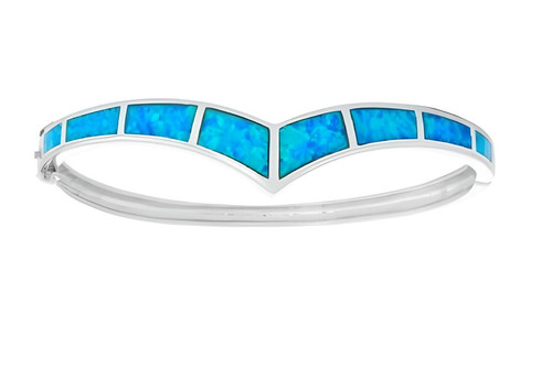 Bracciale opale blu argento - bracciale,