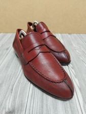 LOUIS VUITTON MOCASSINO IN PELLE MARTELLATA BURGUNDY UK 8 - OTTIME CONDIZIONI