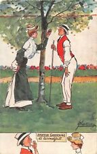 Cartolina Fumetto Amatoriale Giardinaggio - Un Colpo Di Fortuna - Thackeray