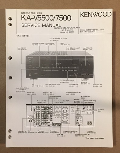 Kenwood v5500 v7500 - kenwood, ka-v5500