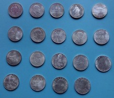AUSTRIA - collezione completa delle 19 monete da 25 scellini