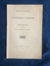 Capellini Cenni storici sulla  paleontologia e geologia Gamberini  1902