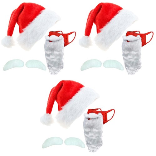 Cappello barba babbo natale - e,