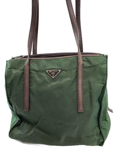 Prada handbag nylon grn - prada,