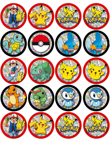 Cialda pokemon cup cake - cialda,