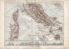 Carta geografica antica ITALIA