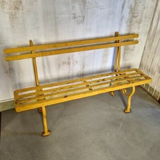 Panchina Genovese Antica In Ferro Per Parchi E Giardini Gialla 