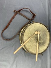 Tamburo Per Banda Vintage Pelli Naturali Prima Metà Del Novecento 6 Tiranti