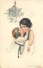 Bacio sotto il vischio - 1917 / illustratore Bompard