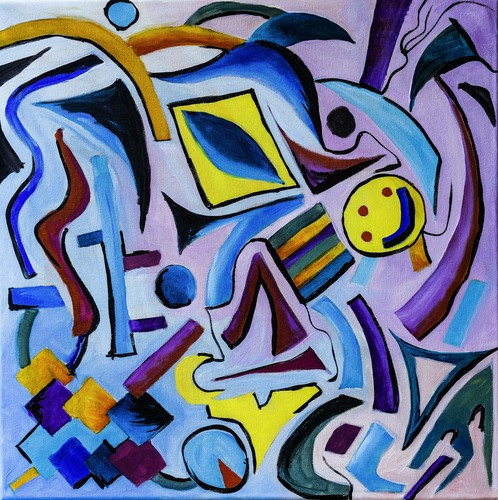 Quadro astratto tela 40x40 - astratto,