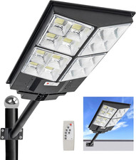 800W Lampione Solare LED Esterno Con Palo, Lampioni Solari Esterne Con Sensore D