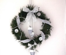 Ghirlanda natalizia , fuoriporta natalizio , fatto a mano